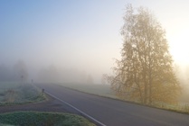 Saarentiellä on sumuista